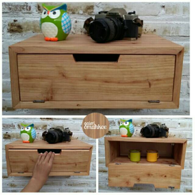 Rak Gantung Laci Kayu Jati Belanda