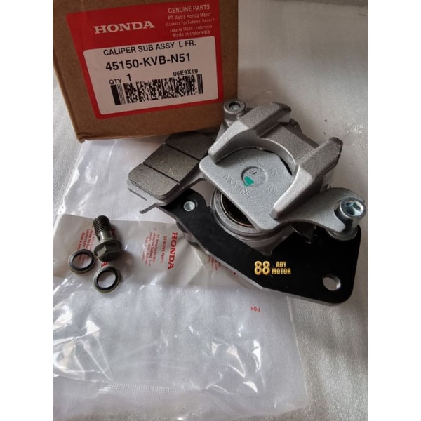 KALIPER CAKRAM DEPAN KVB VARIO 110 TECHNO KARBU ORIGINAL BARU HONDA