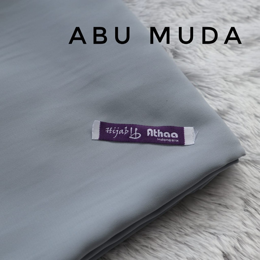 Kain Wolfis/ Woolpeach/ Wolvis Grade A Harga Setengah Meter-Kain Abu Muda