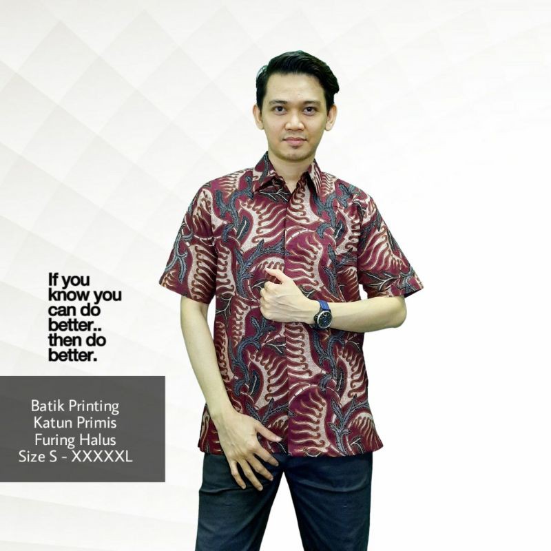 HEM BATIK PENDEK PRINTING KEREN