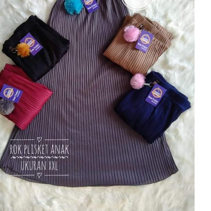 Brand 4.4 (promo murah)ROK PLISKET ANAK POMPOM TERMURAH USIA 4 SAMPAI 10 TAHUN ♠