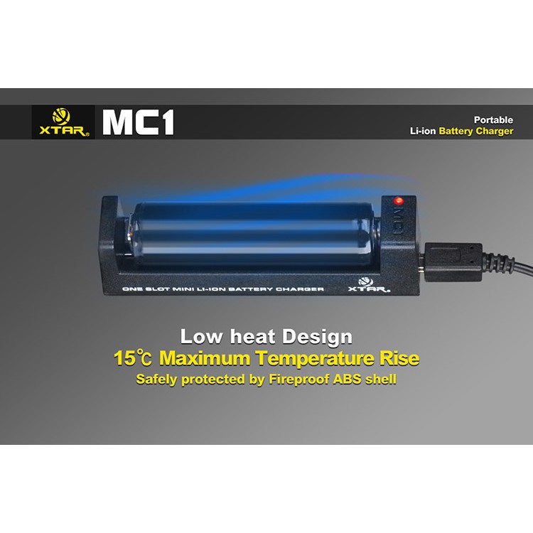 XTAR MC1 CHARGER BATERAI | BATTERY 18650 - 14500 1 (SATU) SLOT USB