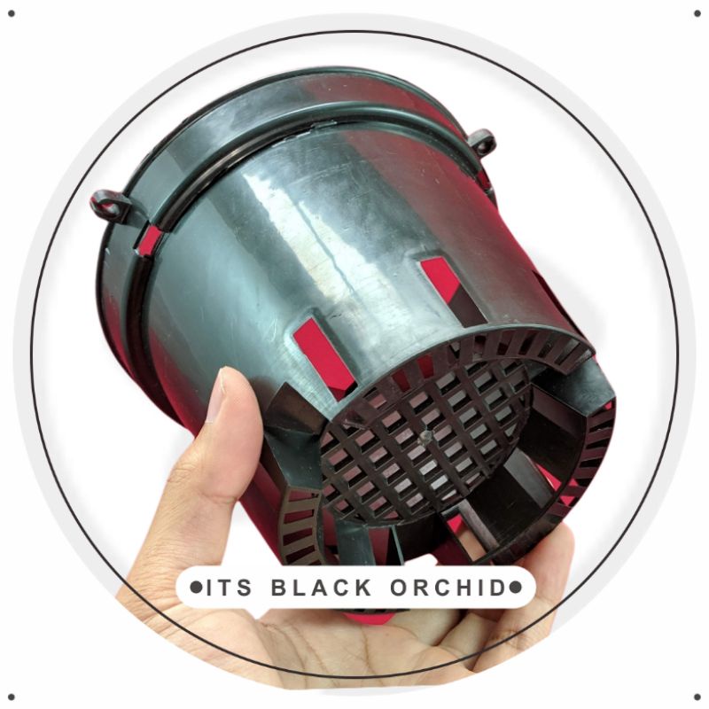 Pot Vanda Bulat 15 Cm / Pot Plastik Tanaman Anggrek Dewasa Berlubang