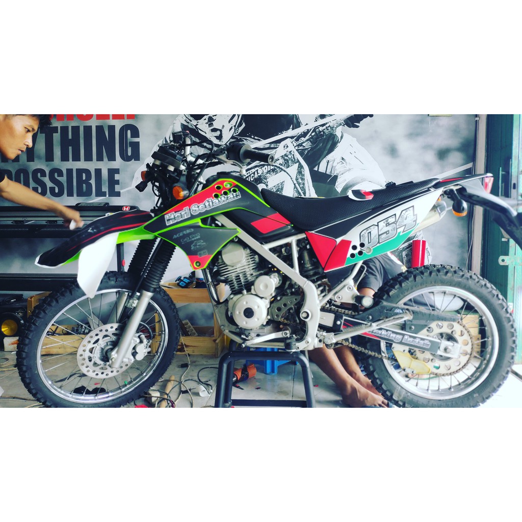 decal klx OLD keren decal klx OLD simpel decal klx OLD gold decal klx supermoto