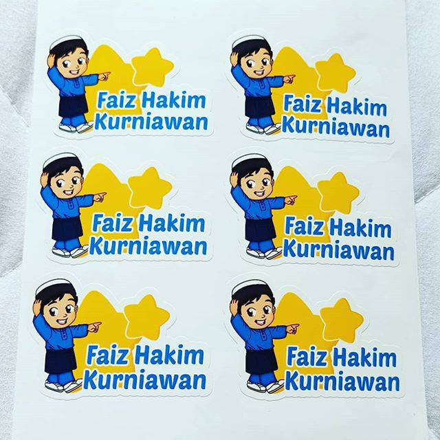 

Stiker nama anak WATERPROOF