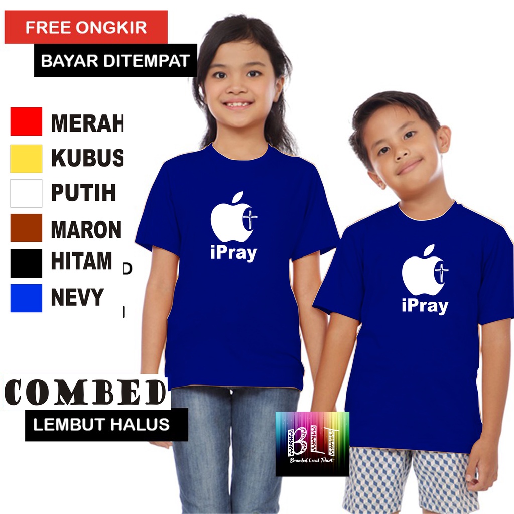 Promo Kaos  IPRAY Kaos kristen Protestan Rohani Jesus kristen Anak Anak  Lengan Pendek Combed 30S Atasan Anak2 cowok cewek Kaos Murah kaos anak kartun kaos anak anime kaos anak murah kaos anak hits kaos viral