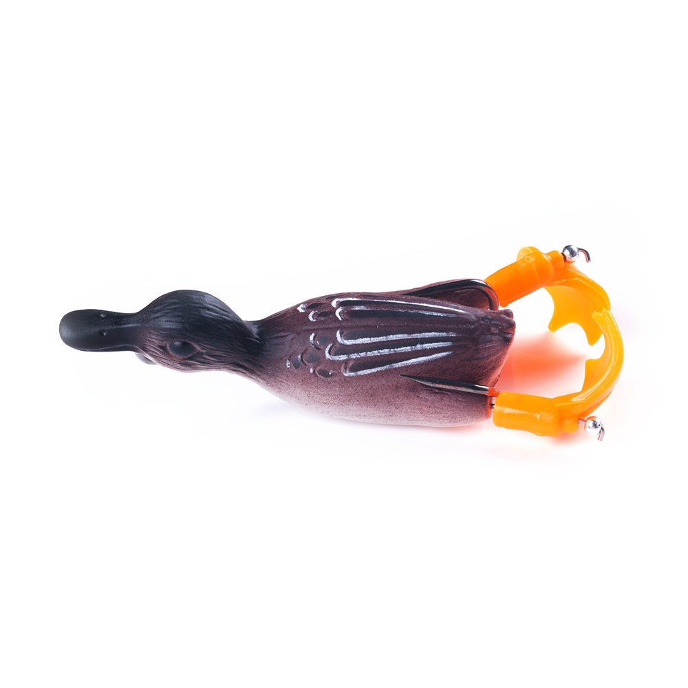 Hengjia 1pc Umpan Pancing Plastik Tiruan Bentuk Bebek Bermata 3d Eyes Rotasi Fishing bait 8.5cm/11.5g Propeller Flipper Duck Fishing Lure Umpan Buatan 10 Warna Kaki Berputar Katak Sinar Ducking Frog Lure