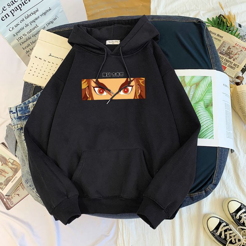 hoodie anime rengoku eyes demon slayer tersedia anak sampai dewasa big size