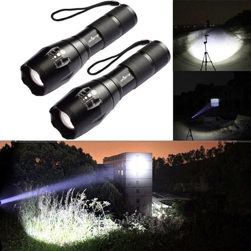 Lampu Senter Led T6 Mini Portable Anti Air Rechargeable Dengan Zoom