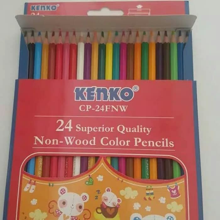 

Unik Pensil Warna Kenko Non Wood Superior Quality 24 Warna Bergaransi