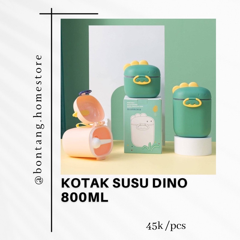 KOTAK SUSU DINO 800ML (400GR) || TOPLES MAKANAN BAYI || TEMPAT PENYIMPANAN SUSU BUBUK