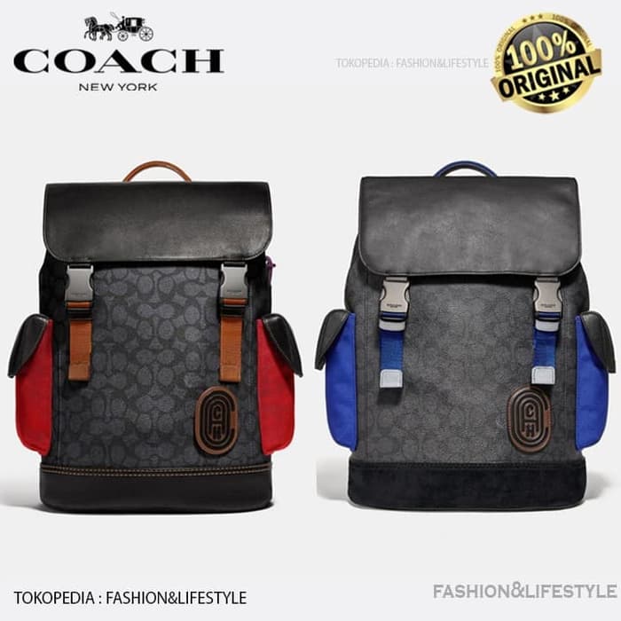 Coach Rivington Backpack In Signature Canvas With Coach Patch Original