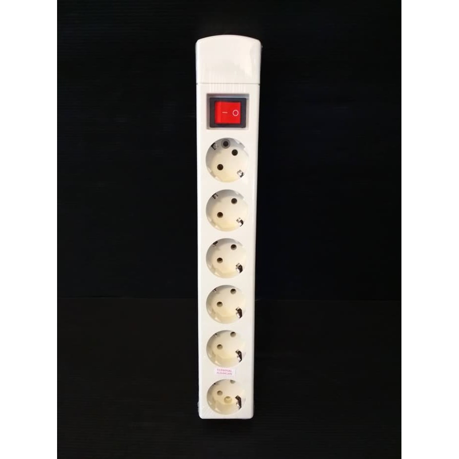 Uticon / Stop Kontak 6 Lubang+Switch Uticon / ST-1682NC