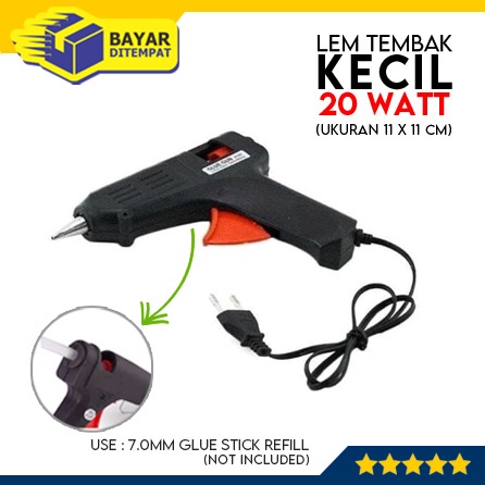 Lem Tembak KECIL  Hot Melt Glue Gun 20 Watt