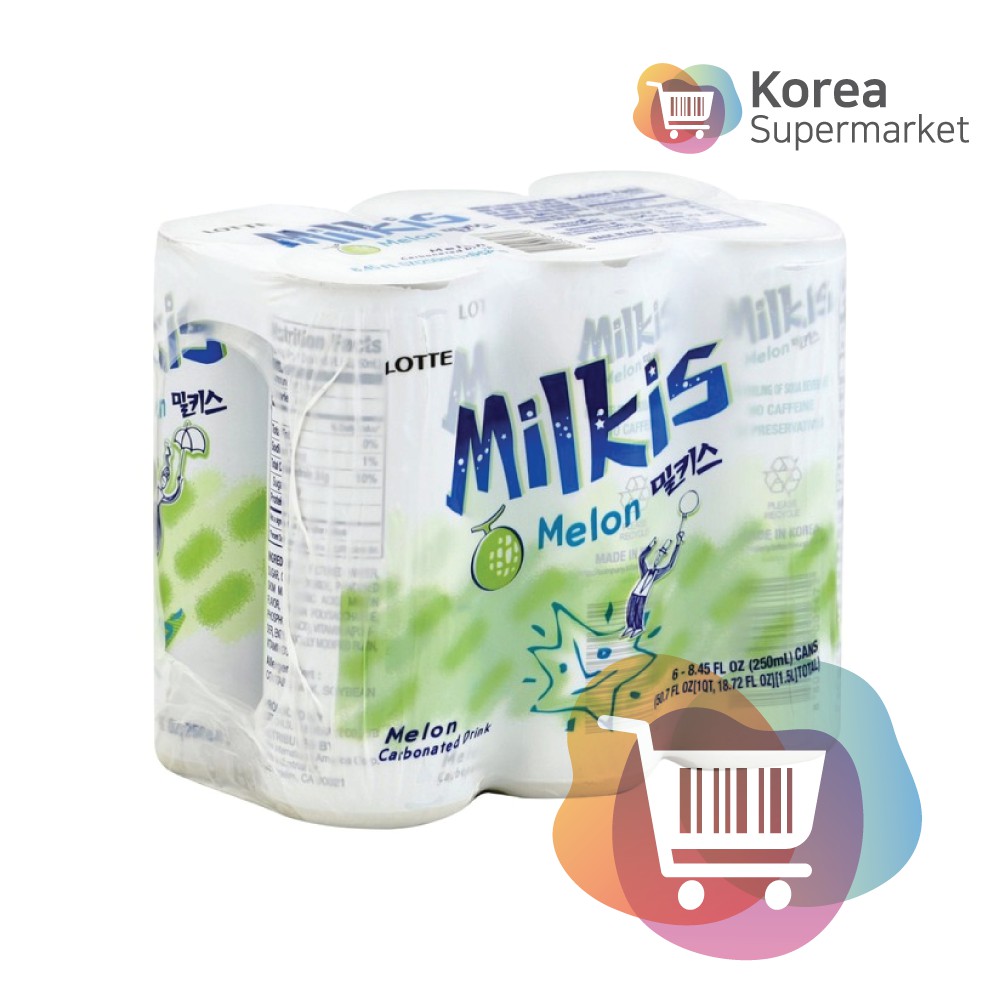 Lotte Milkis Melon 250ml/Soda Susu Rasa Melon Asli Korea