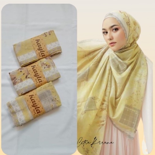 NEW !! DENAY 1 Voal Motif Segiempat Denay Lasercut Denay Kerudung Motif Baru Jilbab Denay