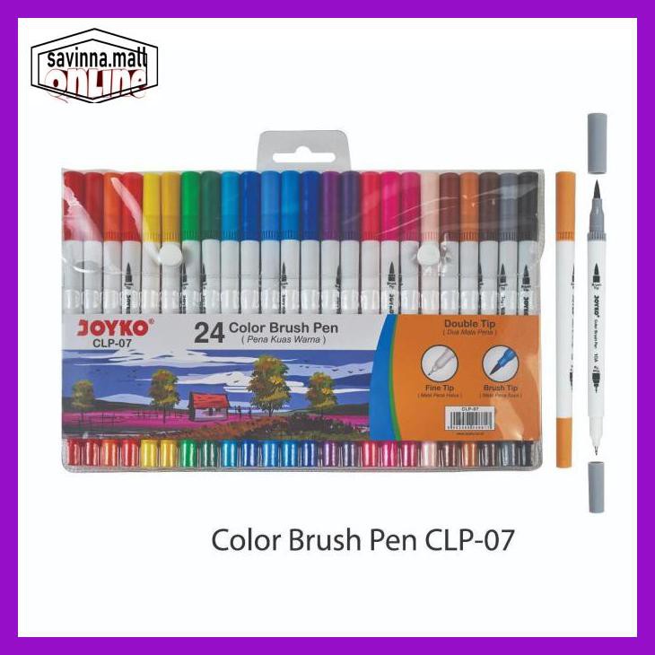 

U0Uo879- Dual Brush Pen Joyko 24 Warna Clp-07 Y7Ry688-