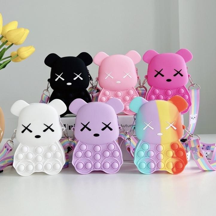 Miliki Tas Pop It Anak Lucu Karakter Unicorn Pegasus Girl Cewe Hadiah Kado Anak 팝