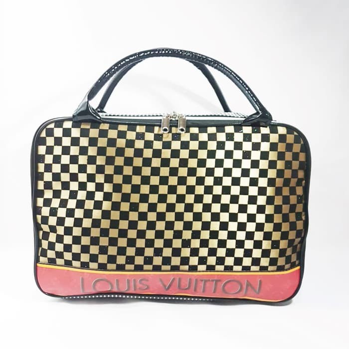 Travel Bag Fashion / Koper Besar Dewasa / Tas Renang Motif LV Beludru