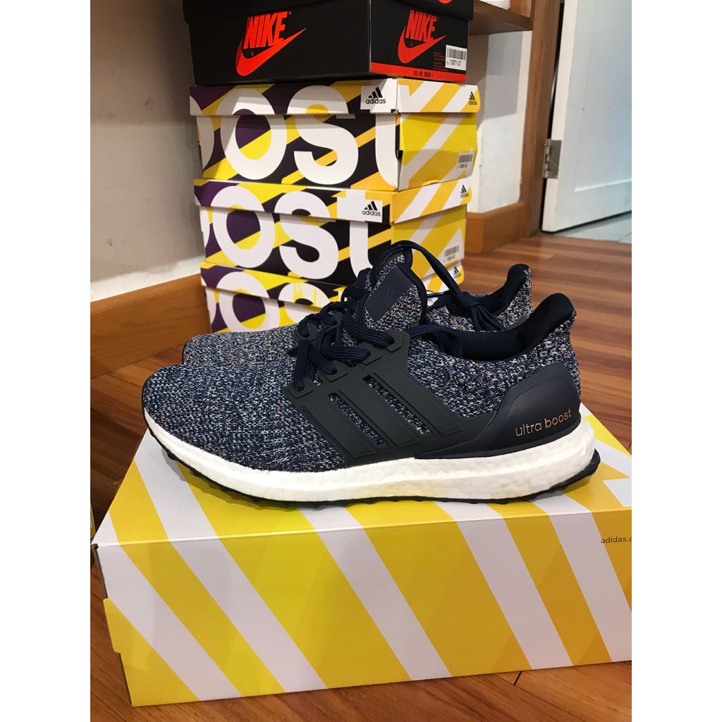 Adidas Ultra Boost 4.0 Multicolor - Navy Orange Putih