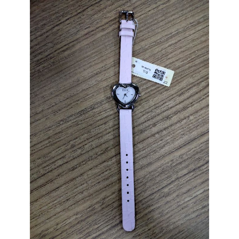 Elle leather strap watch