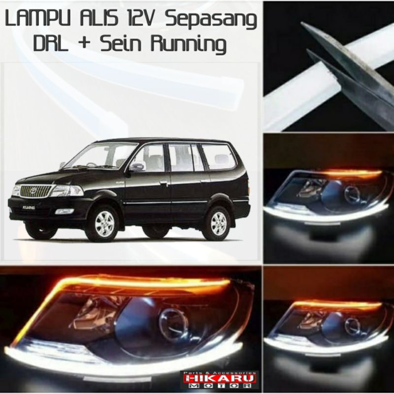 Lampu Alis Mobil Toyota KIJANG Kapsul Led Drl Sein Running Sen Sepasang Slim High Quality Keren