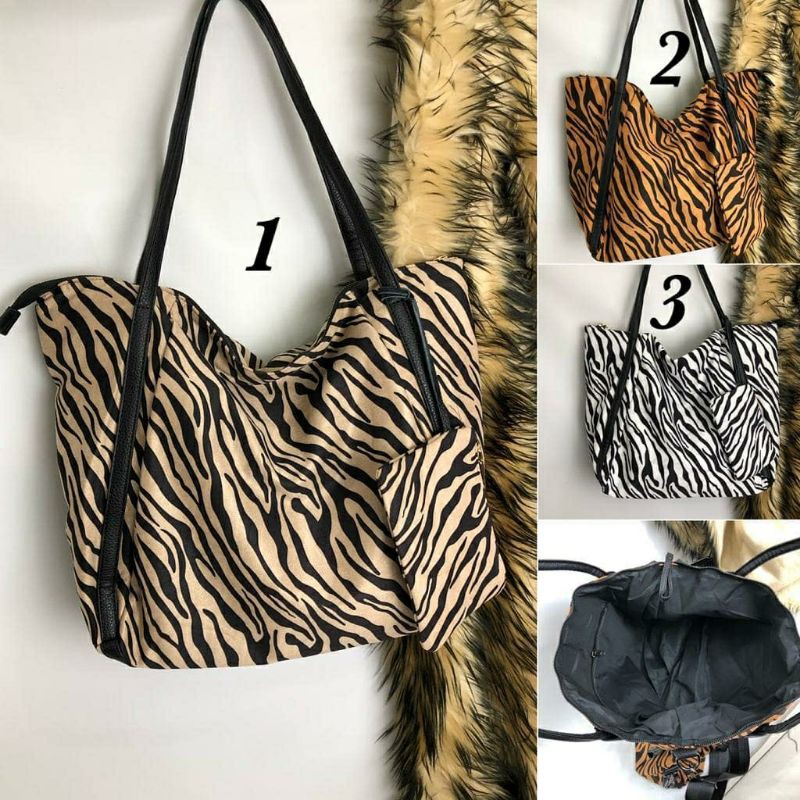zebra tote bag / tote bag korea / tote bag murah / tote bag fashion import