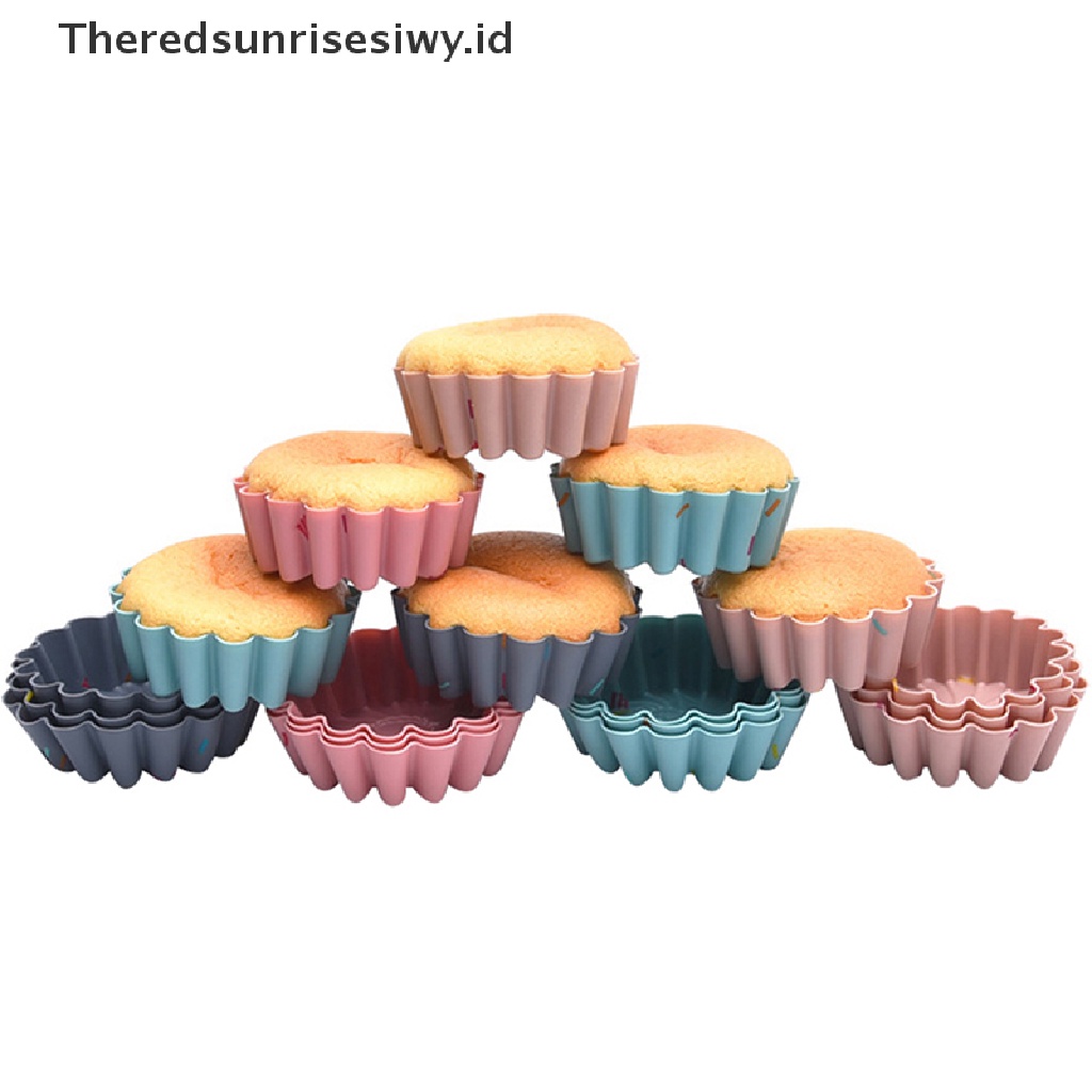 # Alat Rumah Tangga # 6pcs Cetakan Kue Muffin Cupcake Bahan Silikon Food Grade Dapat Digunakan Kembali Untuk Dapur