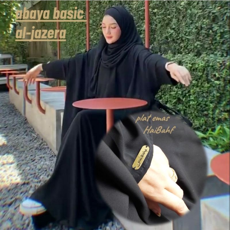 Abaya hitam kaftan simple klok lebar arab turkey dress jumbo dubai polos