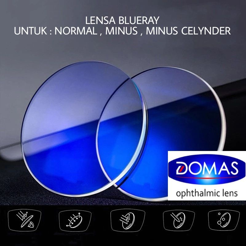 LENSA BLUERAY ANTIRADIASI UNTUK NORMAL MINUS PLUS MINUS CELYNDER / Lensa Blueray 001