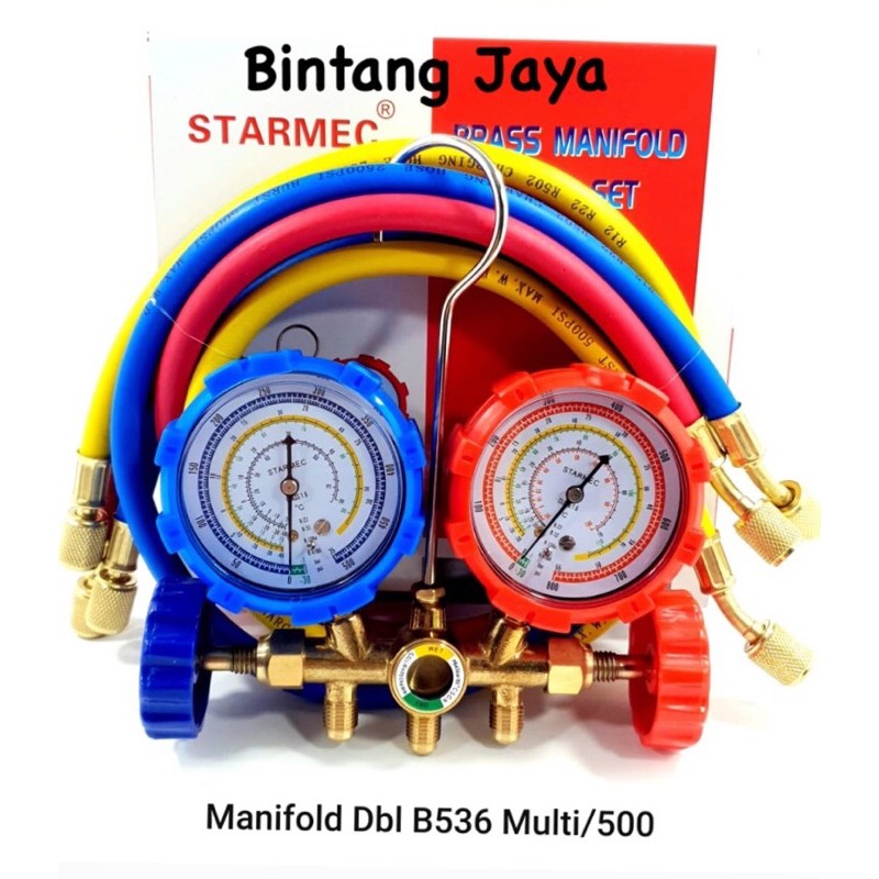 Manifold AC  DOUBLE multi R32 R410 R22 R134 / analiser ac multi