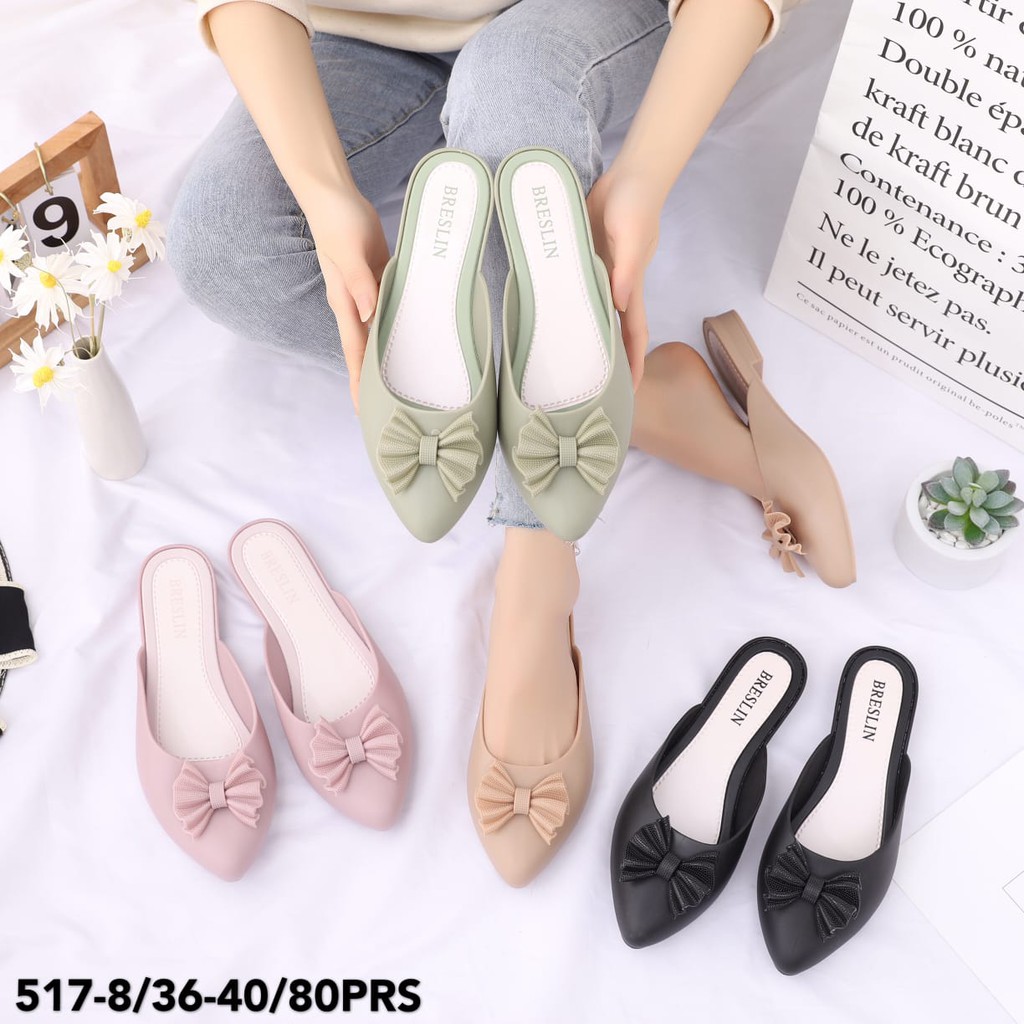 Breslin Sandal Jelly Pita Wanita Slop Pita 517-8