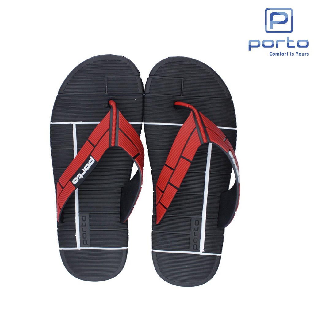 Porto - Sandal Sepatu Pria Sandal Jepit Empuk Sandal Karet 1034M-1