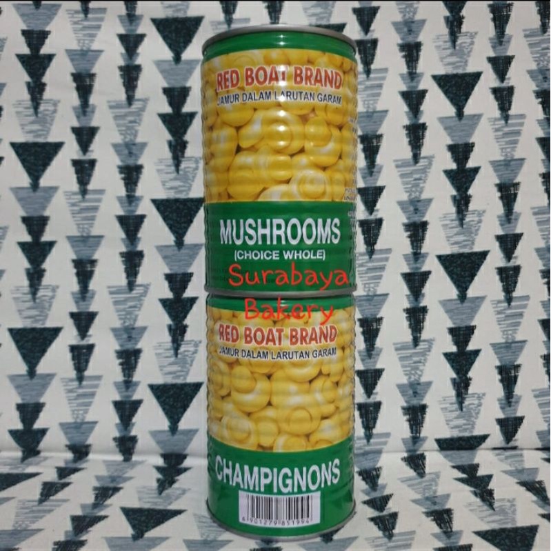 

Jamur Kancing Kaleng/Whole Mushroom Champignond Red Boat Brand 425 gr
