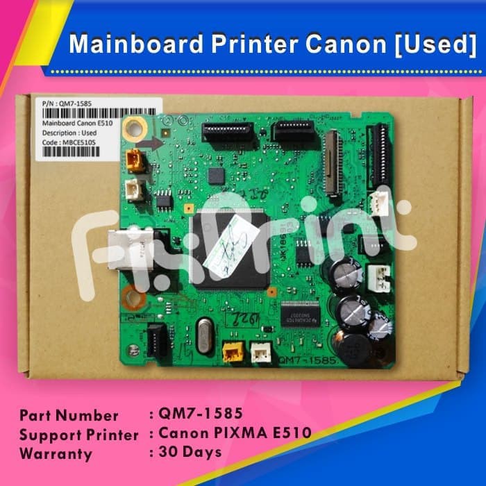 Jual Board Printer Canon E510, Mainboard E510, Motherboard Canon E510 Used Murah