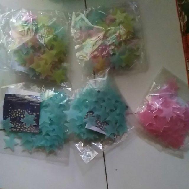 Bintang Star Glow In The Dark Small Fosfor Tempelan Dinding Sticker