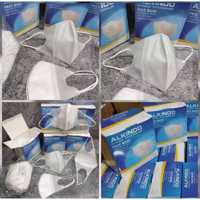 masker face mask ducbill non woven isi 50 Alkindo