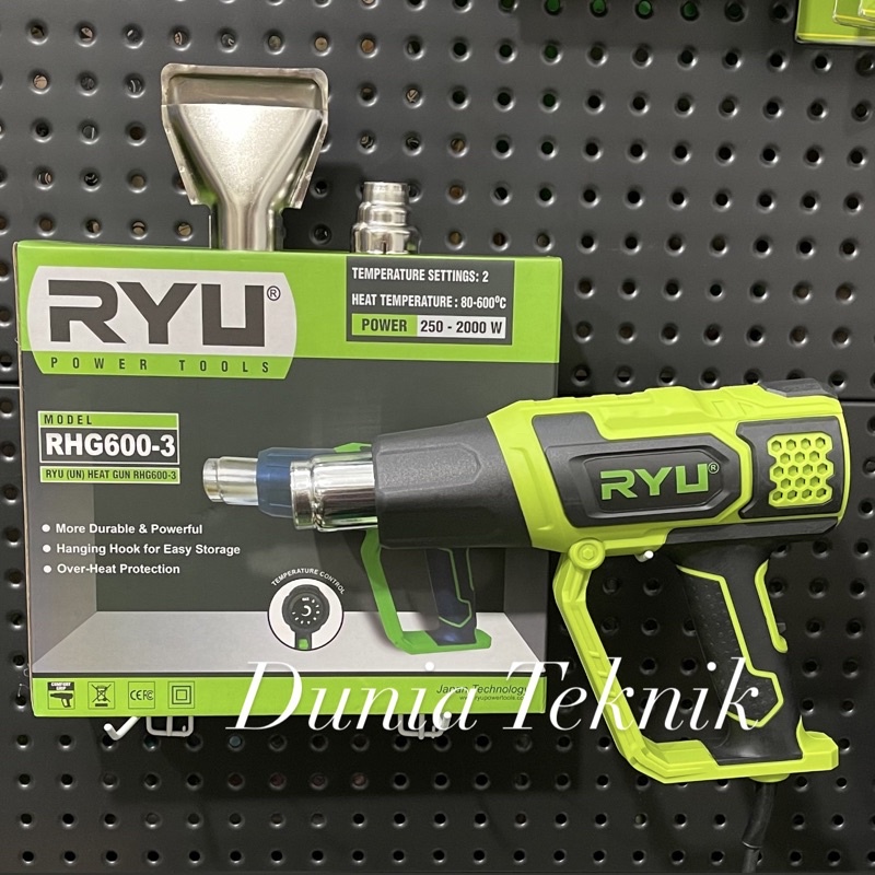 RYU TEKIRO Heat Gun RHG600-4 Hot Air Gun Blower Pemanas 200 - 2000 Watt Hot Gun Air Hot Gun Pemanas 