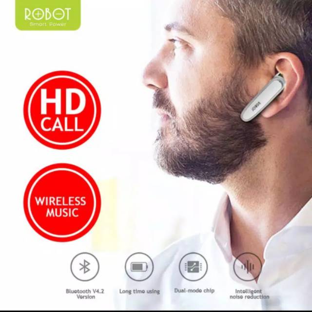 NEW BLUETOOTH HEADSET ROBOT R3 WIRELESS HEADSET EARPHONE ANDROID