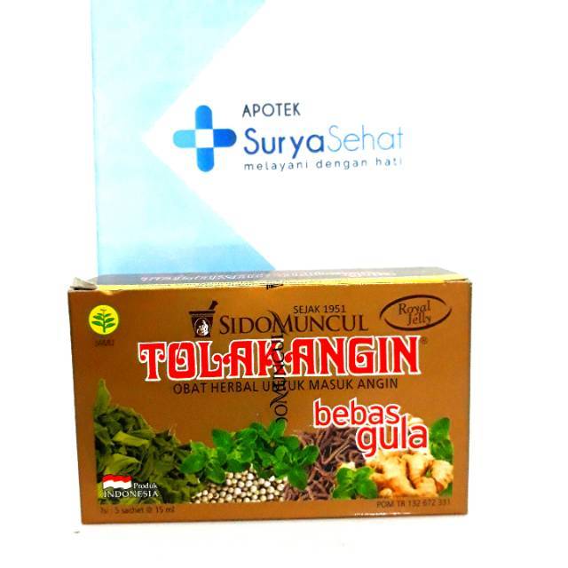 Sidomuncul TOLAK ANGIN BEBAS GULA 1 box @isi 5 sachet @ 15 ml (Obat Masuk Angin)