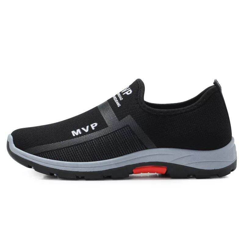 Secondchild Sepatu Pria Slip On Mpv Hitam Navy Terlaris Cod Spatu Sneakers Shoes Terbaru Kekinian Ke