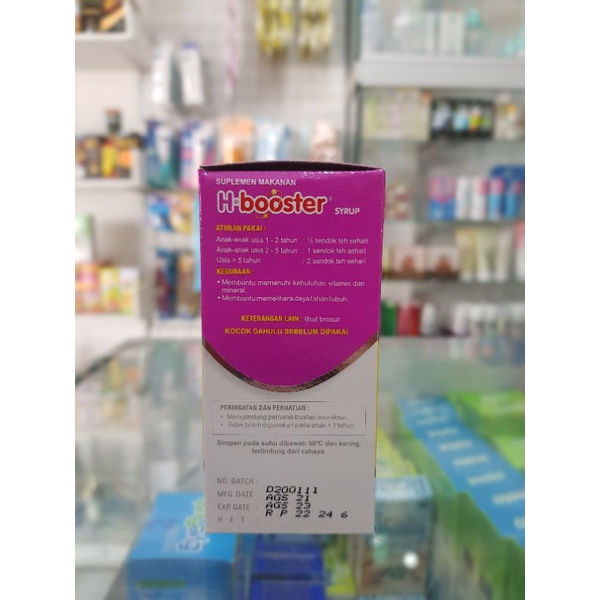 H-booster Sirup 50ml / Suplemen / Daya Tahan Tubuh / H Booster