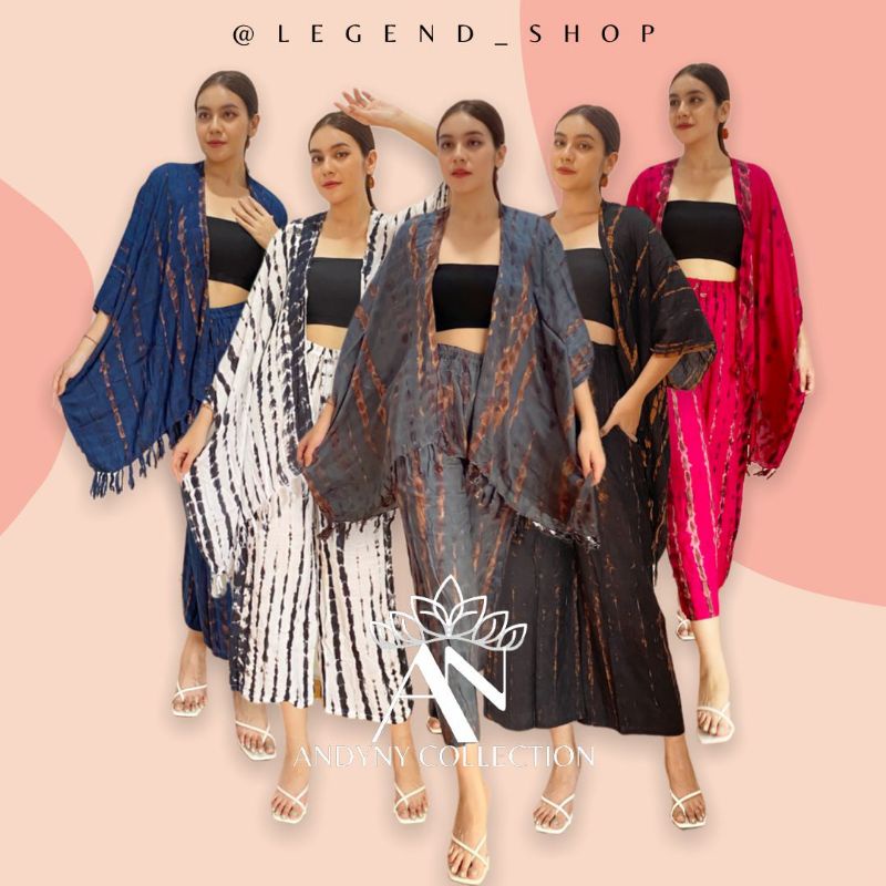 ONE SET  CARDIGAN KULOT BALI MOTIF LILIT