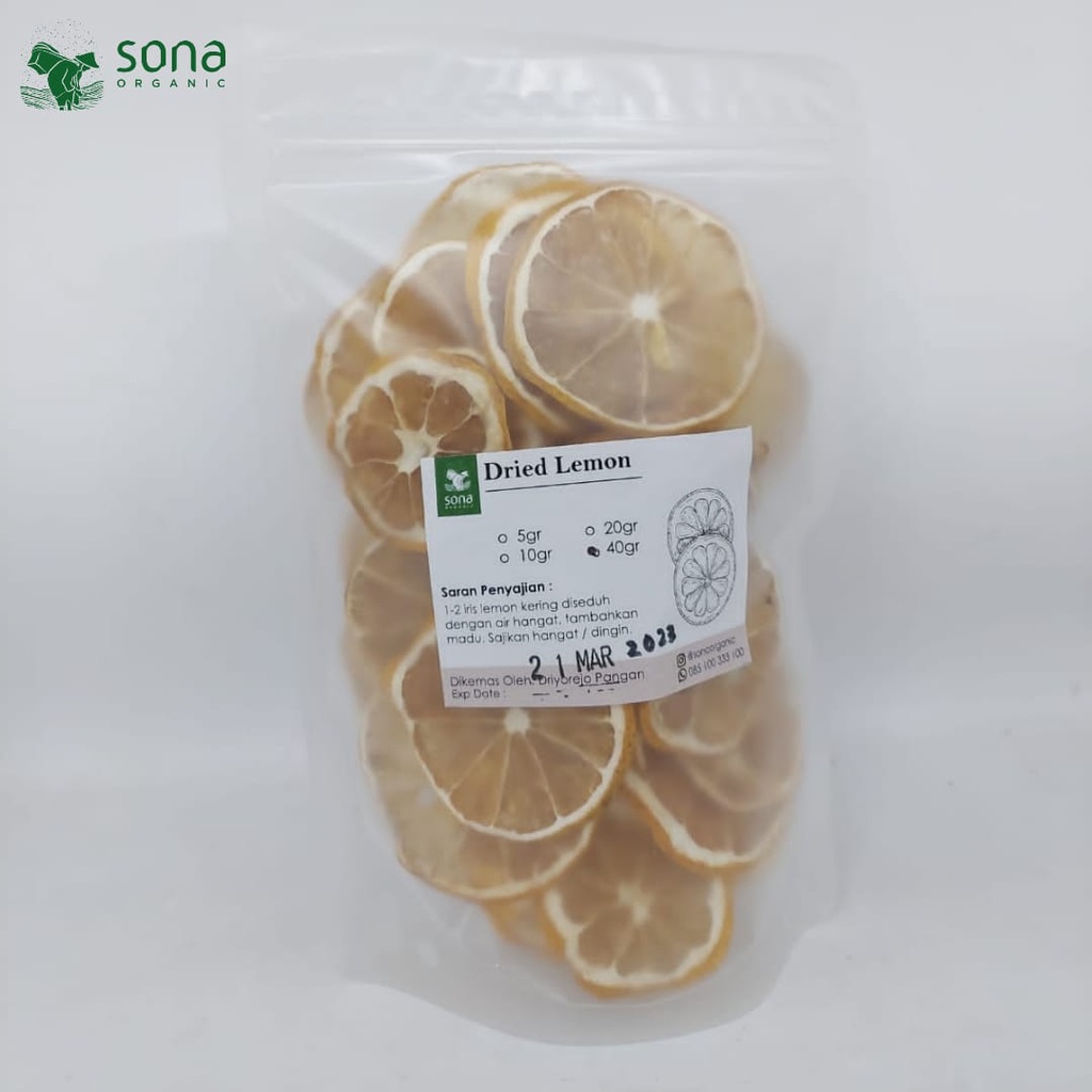 

Dried lemon 40gr - slice jeruk lemon kering iris - Sona