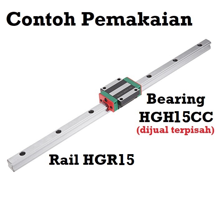 [HAEBOT] Linear Guide Rail HGR15 HGR 15 15mm 10cm Rel CNC Laser CO2 Router Milling Plasma HGH15 Motion Industri Full Triplek Mesin Mekanik Otomasi