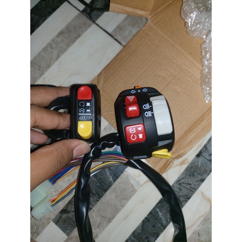 SAKALR HOLDER SET KIRI HONEYWELL KANAN STATER DOMINO UNIVERSAL SEPASANG KIRI KANAN