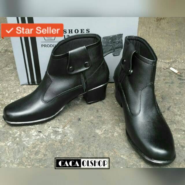 Sepatu PDH Wanita Boots PDLSUS Polwan Secwan Hitam Dove Merk AR Exclusive 1707 100% asli kulit