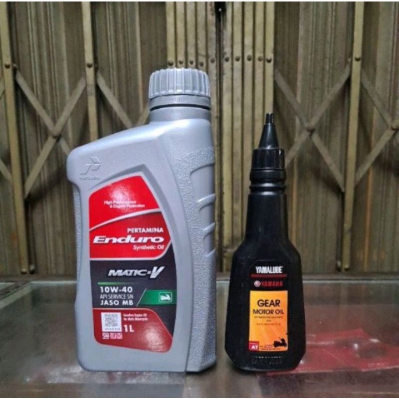 OLI ENDURO MATIC V SAE 10W-40 1 LITER SYNTHETIC ORIGINAL DAN OLI YAMALUBE GARDAN 150 ML ORIGINAL (PAKET OLI NMAX, PCX, LEXI)