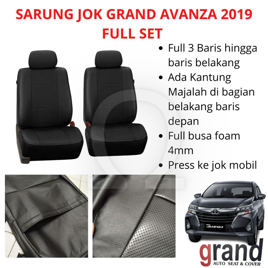 Sarung Jok Grand All New Avanza 2019 Hitam/Bintik Grand Set