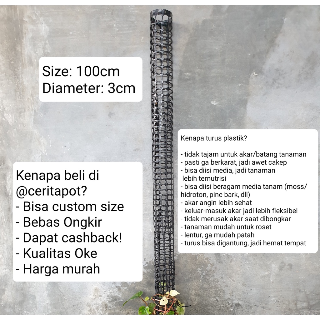 Ajir Turus Tanaman Plastik 100cm